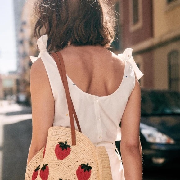 Sezane Rick Organic Bow Shoulder Tie. 38 - Picture 3 of 14